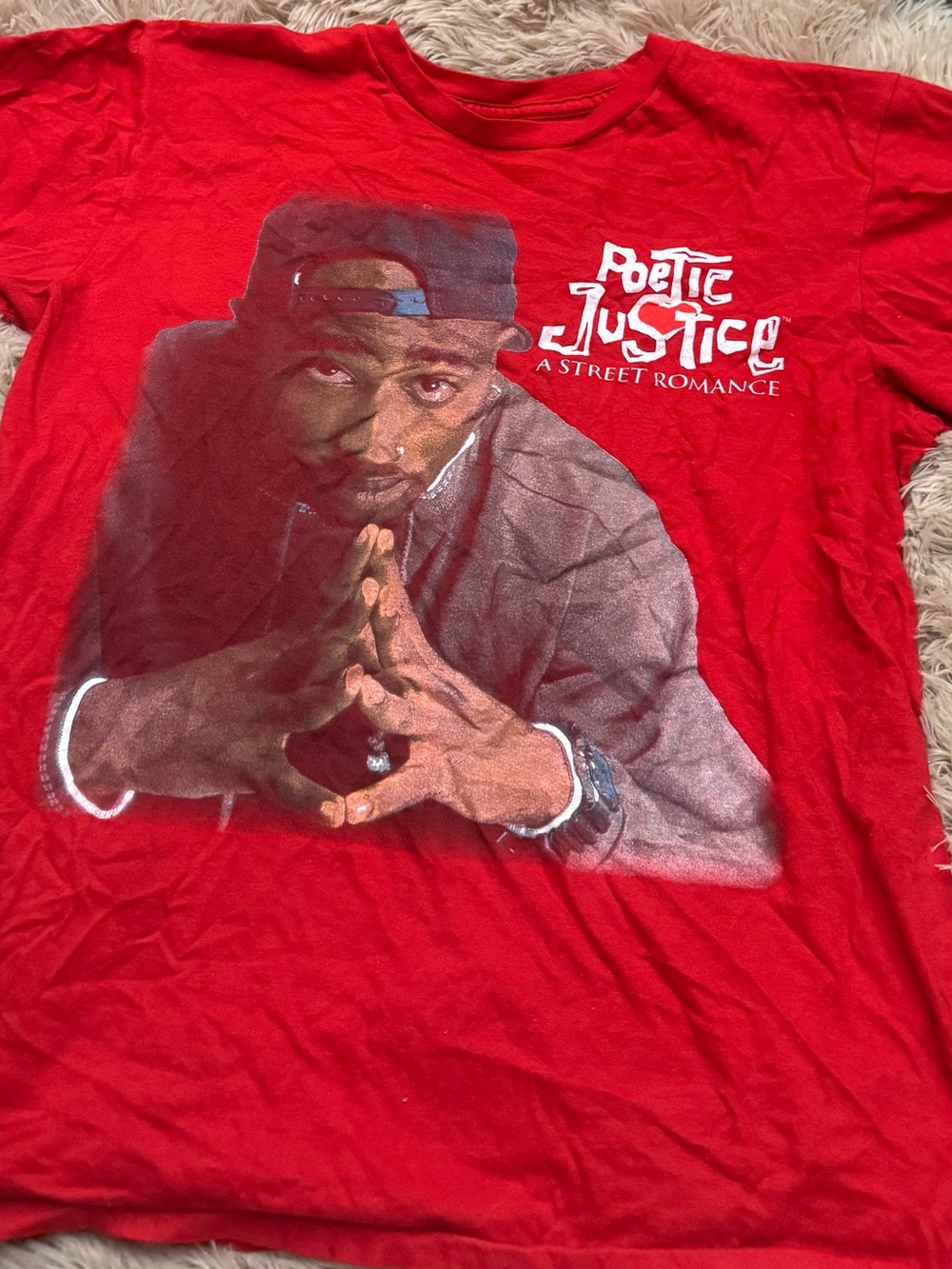 Red Poetic Justice Graphic Short-Sleeve Tee